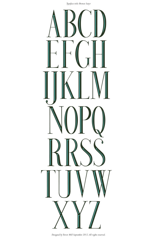 Bronze Satyr typeface x2