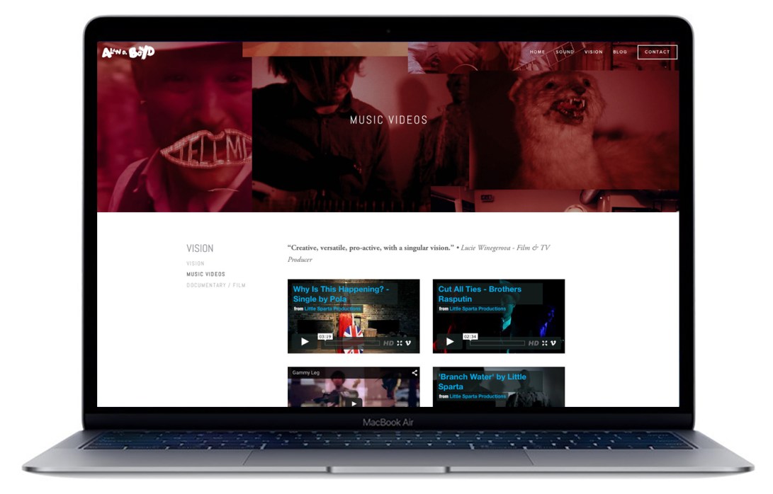 Alan D Boyd laptop e